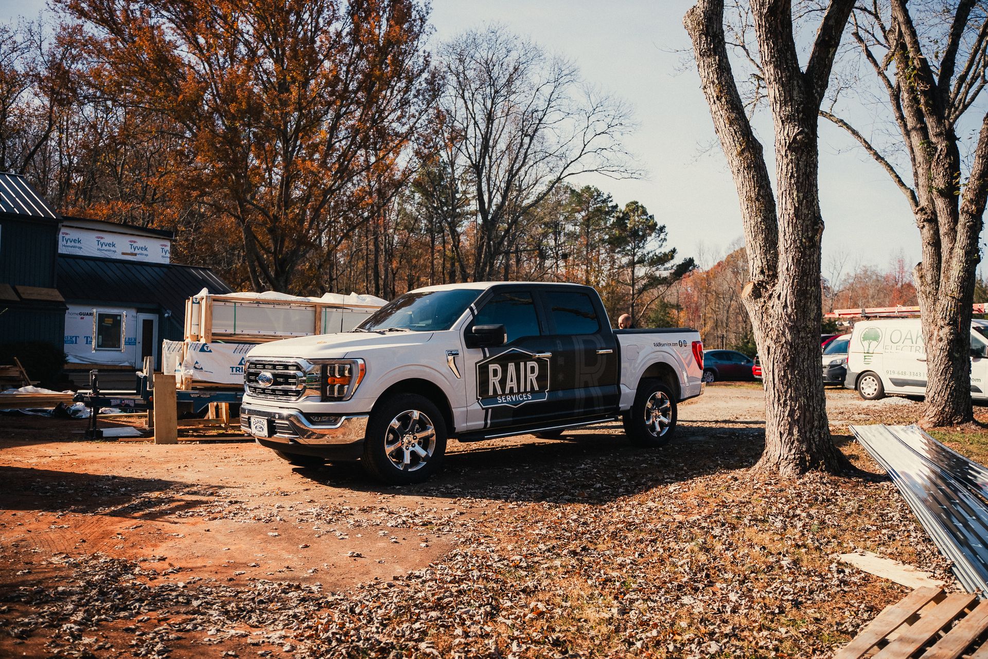 RAIR HVAC truck at construction site